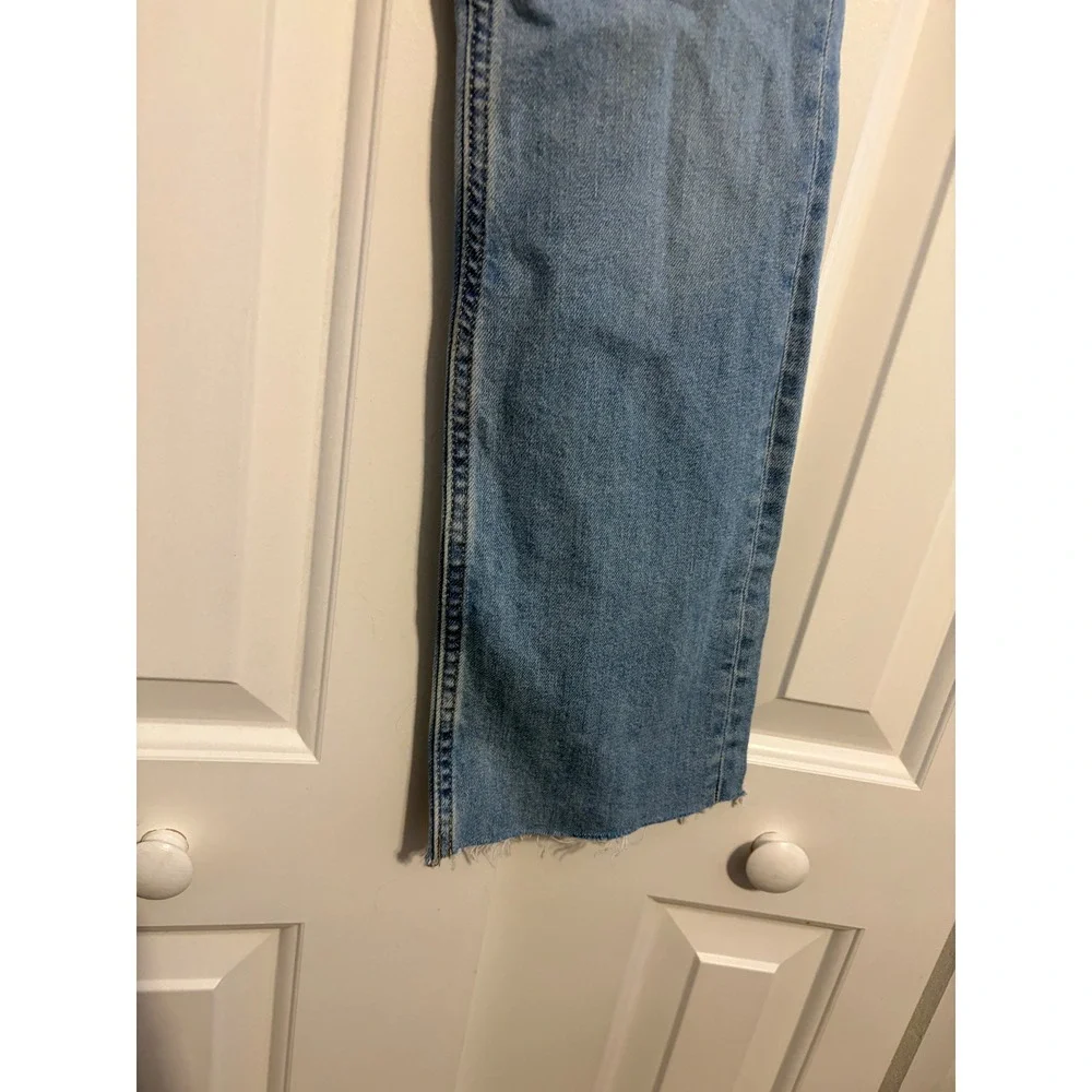 Everlane Kick Flare Jeans Boho‎ Light Wash Blue Raw Hem Size 27 Regular NWT